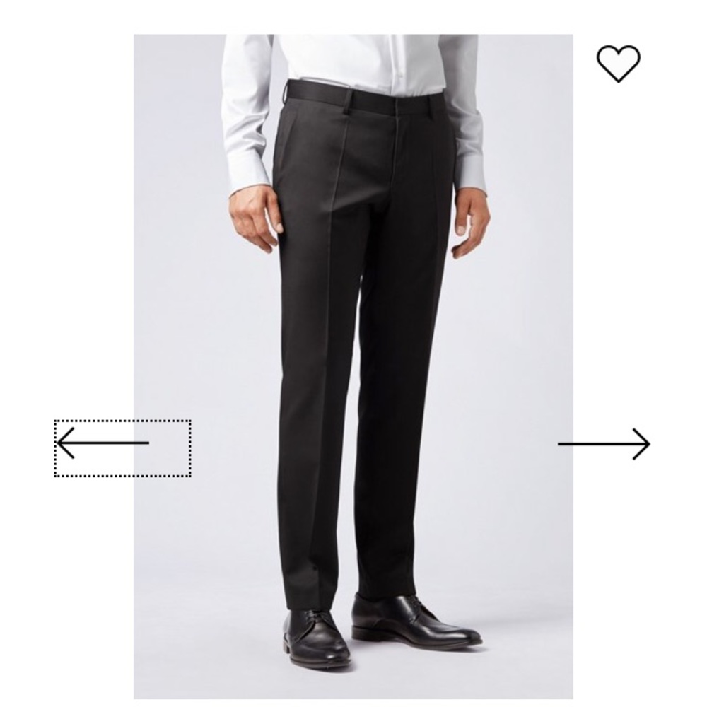 Slim-fit pants in pure virgin wool